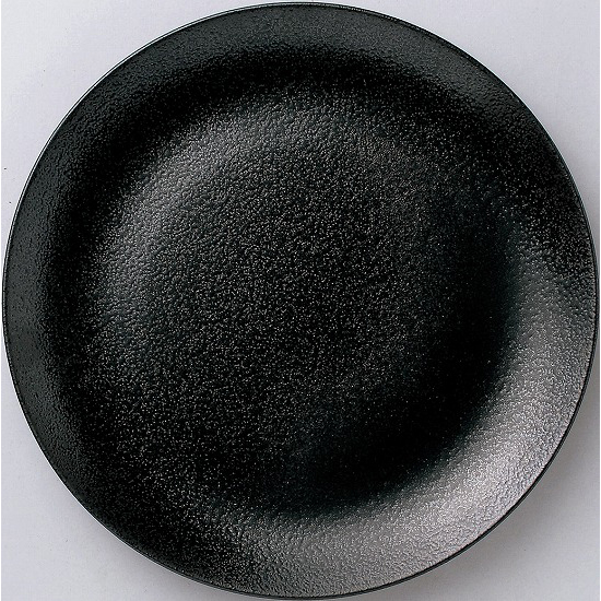 メタ玉２８ｃｍ皿　黒耀　中華食器　　名入れ・絵付け対応可能　箱入れ可能（※別途見積）　【10-233-1】