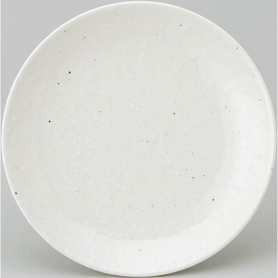 メタ玉１６ｃｍ皿　粉引　中華食器　　名入れ・絵付け対応可能　箱入れ可能（※別途見積）　【10-229-6】