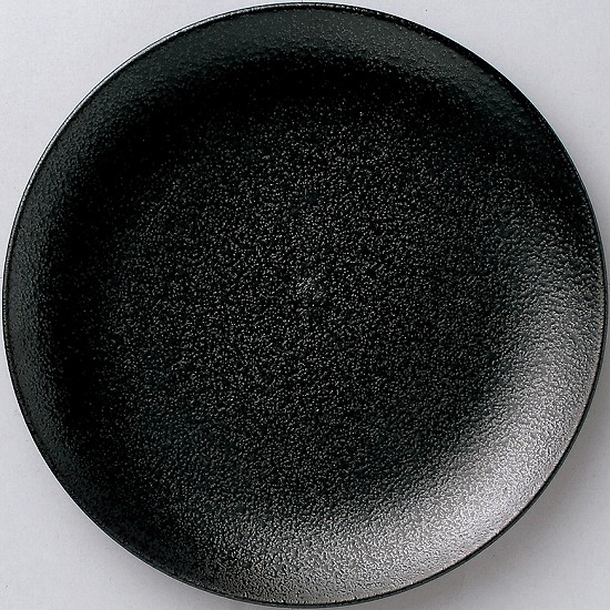 メタ玉２４ｃｍ皿　黒耀　中華食器　　名入れ・絵付け対応可能　箱入れ可能（※別途見積）　【10-233-3】