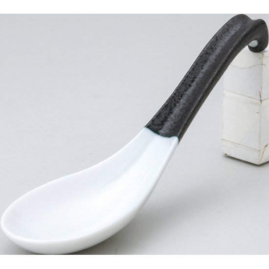 ラーメンレンゲ　黒耀　中華食器　　名入れ・絵付け対応可能　箱入れ可能（※別途見積）　【10-157-20】