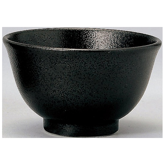 反１３ｃｍ深丼　黒耀　中華食器　　名入れ・絵付け対応可能　箱入れ可能（※別途見積）　【10-236-3】