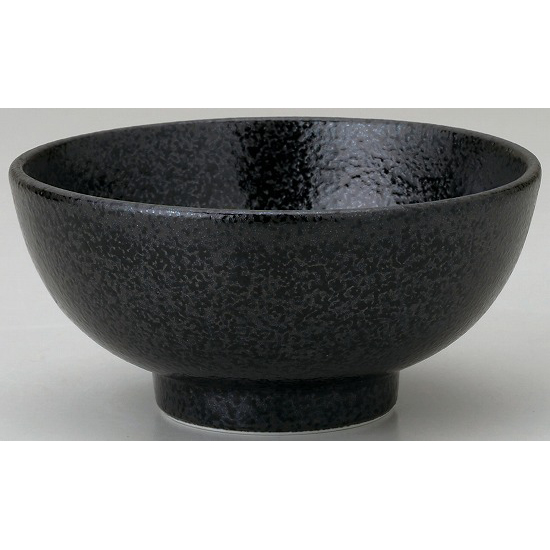 丸１３ｃｍ碗　黒耀　中華食器　　名入れ・絵付け対応可能　箱入れ可能（※別途見積）　【10-236-7】