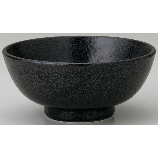 丸１４ｃｍ碗　黒耀　中華食器　　名入れ・絵付け対応可能　箱入れ可能（※別途見積）　【10-236-6】